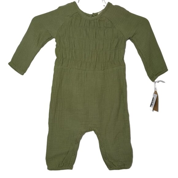 Grayson Collective 100% Cotton Green Baby Romper, 12 Months. NWT - Picture 1 of 6